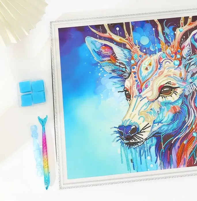 A Colorful Display of Finished Diamond Painting Featuring Partial and Round Drill - FEELOOK Art