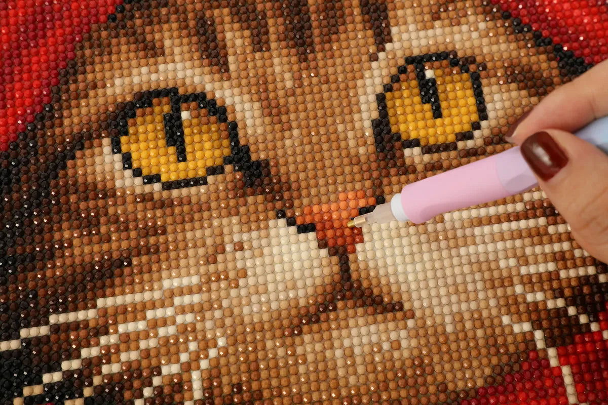 Cute cat 5D diamond painting kit featuring a colorful cat design, perfect for home wall decor and DIY craft lovers - FEELOOK Art