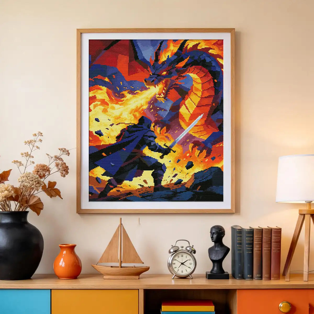 Blaze of the Dragon Diamond Painting Wall Art for Room Decor - FEELOOK Art