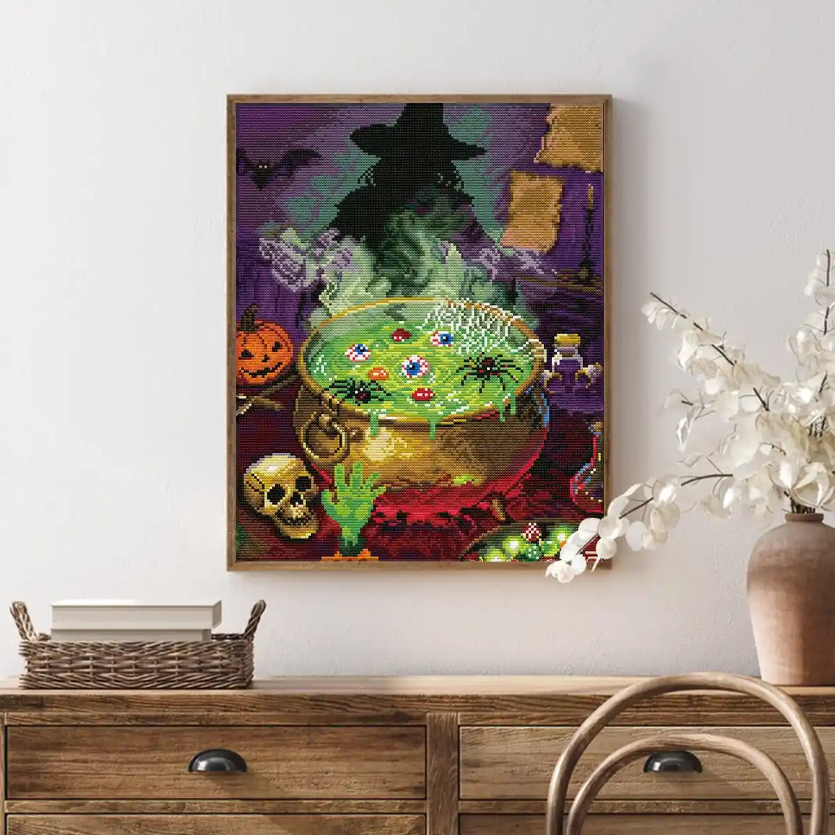 Candy House diamond painting displayed in a playful home setting, adding colorful charm – FEELOOK Art