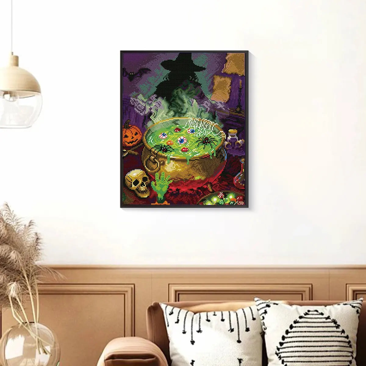 Whimsical display of Candy House diamond art with magical candyland atmosphere – FEELOOK Art