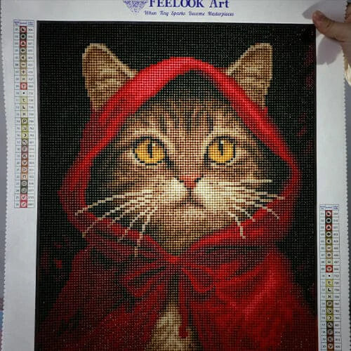 Test of FEELOOK Art diamond painting canvas blocking light completely, proving its thick and premium flocked material