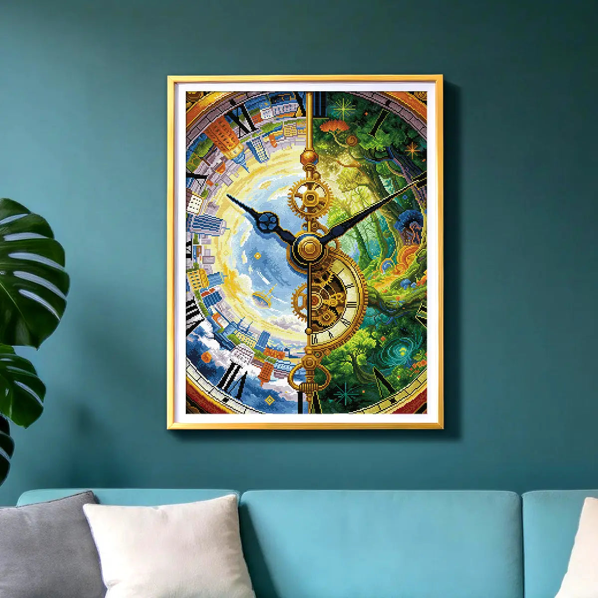 Sophisticated office or study room wall decoration with framed art - FEELOOK Art