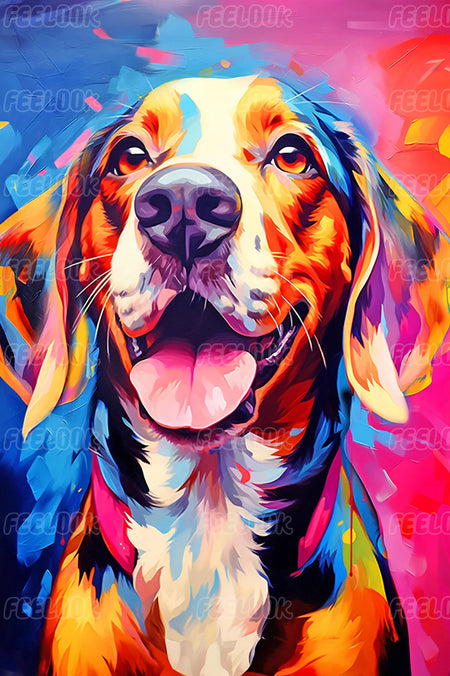 Dalmatian diamond painting kit main image showing full design with spotted dog