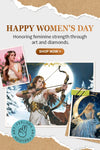 A stunning sparkling diamond art portrait from FEELOOK Art's Goddess Series - The perfect empowering gift for International Women's Day.