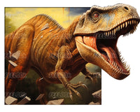 Dinosaur diamond painting kit featuring a detailed dinosaur design, perfect for fans of prehistoric creatures and diamond art kits.