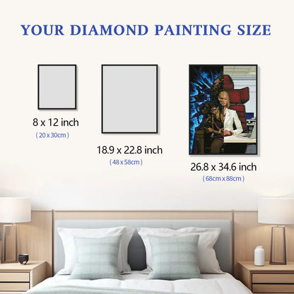 Size chart for Dual Identity 5D diamond painting: multiple decor options - FEELOOK Art