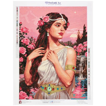 Finished Eternal Love diamond painting artwork displayed as home wall decor, showcasing full diamond art details - FEELOOK Art