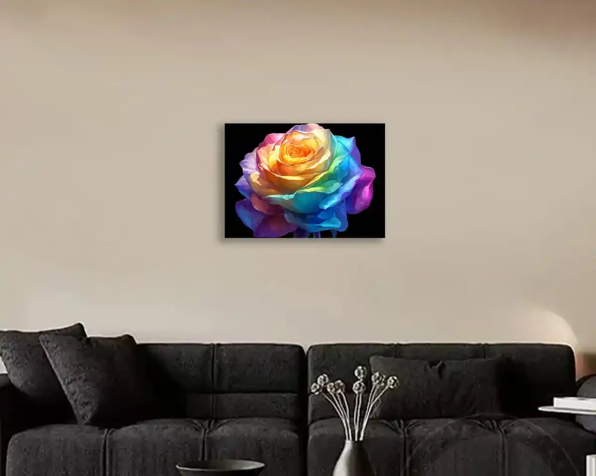 Eternal Rose diamond art in room scene, adds a touch of love and beauty.