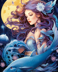 Ethereal Girl diamond painting kit, featuring a soft, dreamlike design with delicate diamond painting gems.