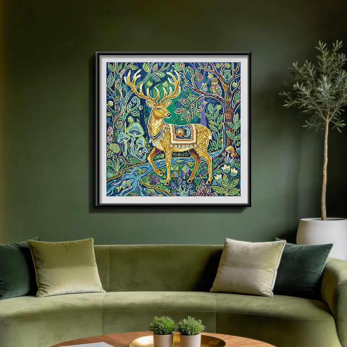 Forest Deer Diamond Painting Artwork for Bedroom Wall Decor - FEELOOK Art
