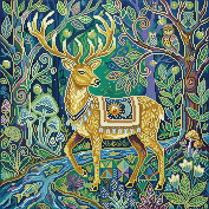  Finished Forest Deer Diamond Painting Artwork Display - FEELOOK Art