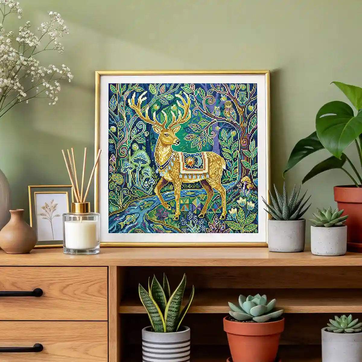  Forest Deer Diamond Painting Wall Art for Living Room Decor - FEELOOK Art