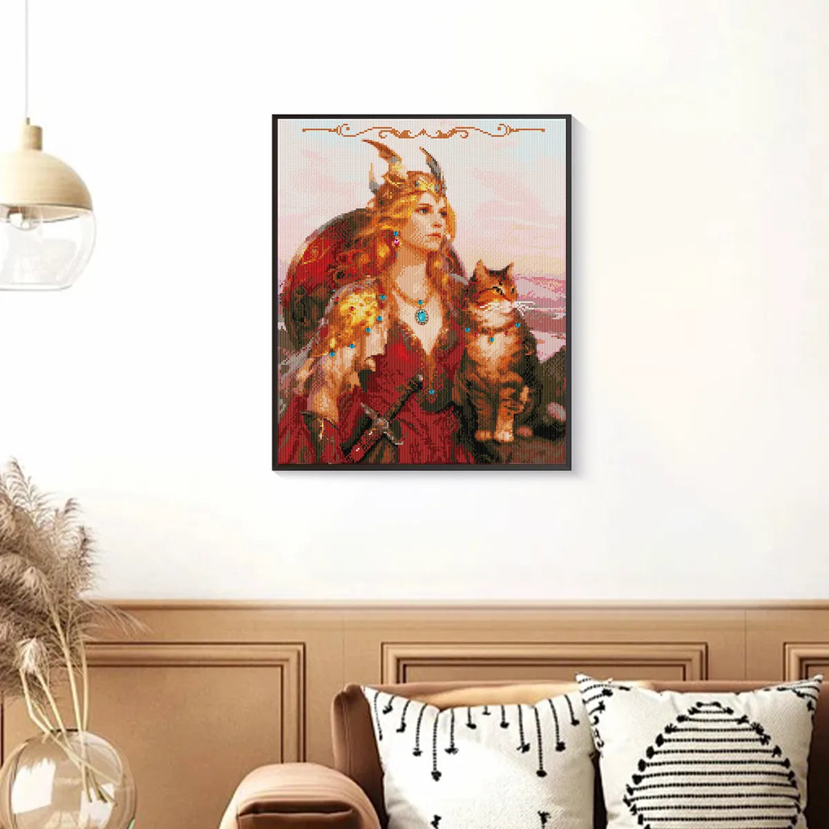 Norse-inspired decorative wall art of Freya diamond painting – FEELOOK Art