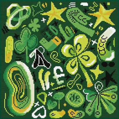 Finished full drill lucky clover diamond painting artwork - FEELOOK Art