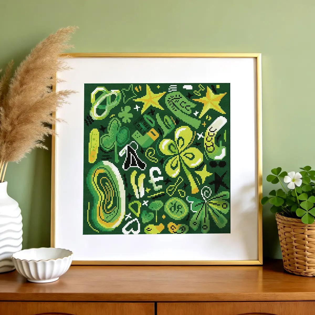 Cozy lucky diamond painting interior decor scene - FEELOOK Art