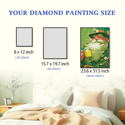 Lucky Sips Diamond Painting Size Chart - FEELOOK Art