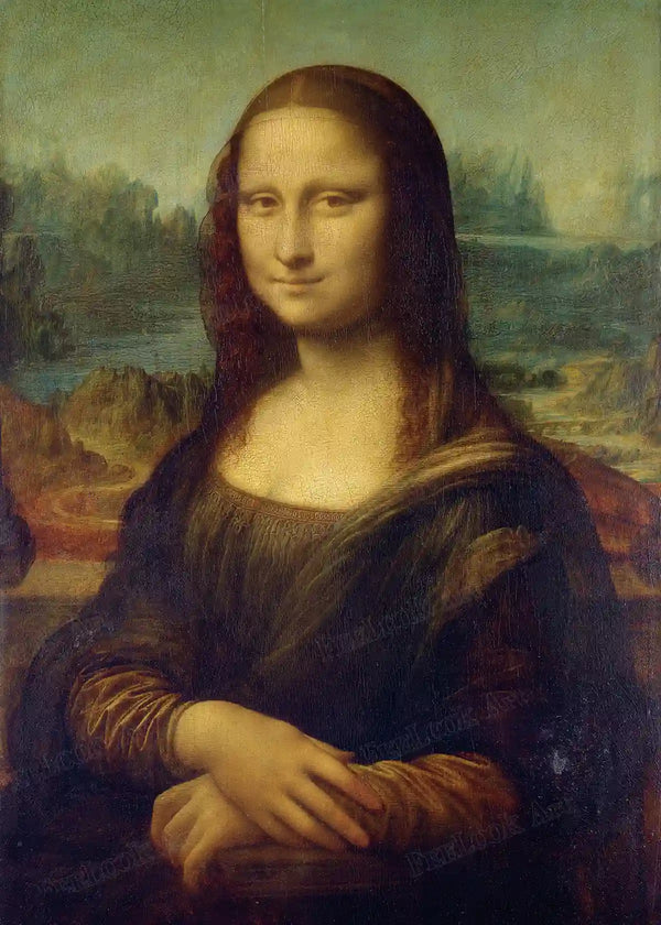 Mona Lisa 5D diamond painting featuring iconic smile rich shadows and detailed resin drill artistry for wall décor - FEELOOK Art