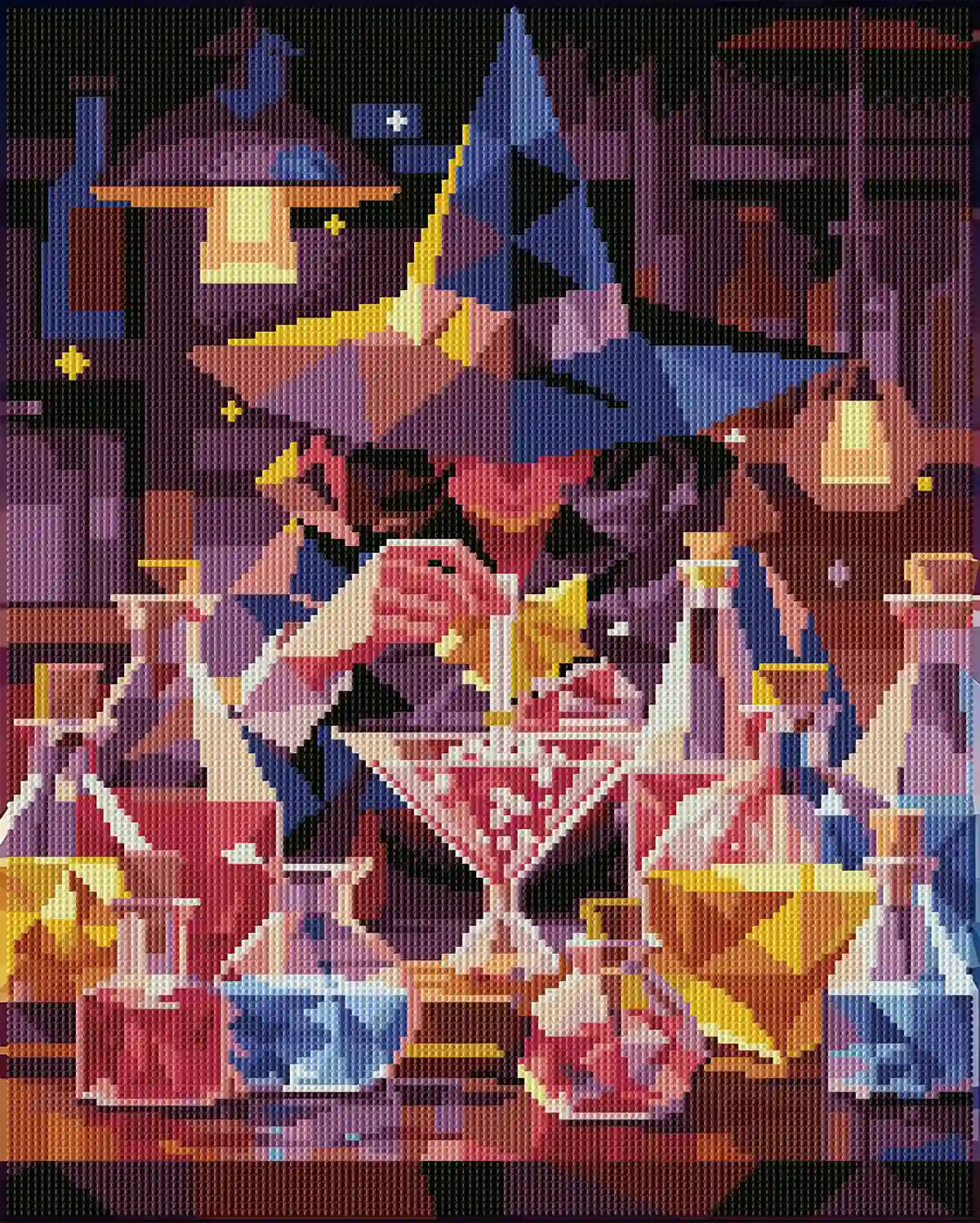 Finished Mystic Alchemy Workshop Witch Alchemy Lab Diamond Painting Artwork - FEELOOK Art