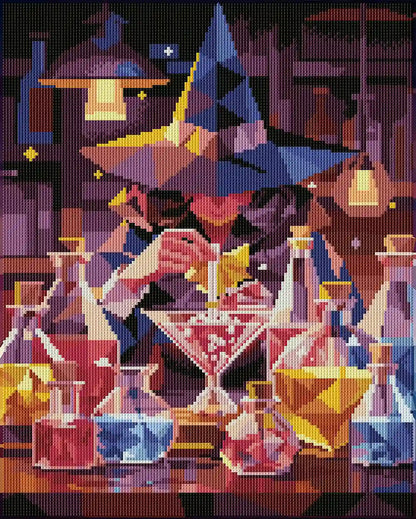 Finished Mystic Alchemy Workshop Witch Alchemy Lab Diamond Painting Artwork - FEELOOK Art