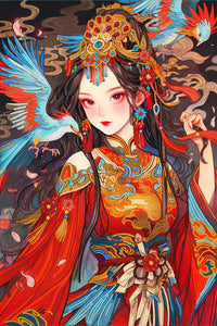 Rendered Mystic Maiden diamond art with enchanting colors and details.