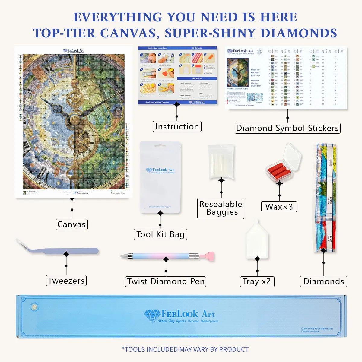 Premium Mystical & Fantasy Diamond Painting Kit with all professional tools - FEELOOK Art