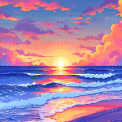 Neon Beach Diamond Painting Kit - FEELOOK Art – Feelook Art