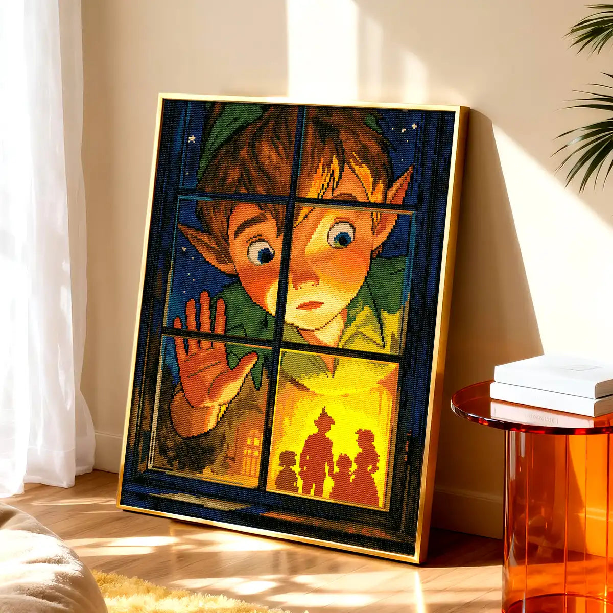 Enchanted display of Peter Pan diamond art, creating a dreamy storybook atmosphere in kids’ home décor – FEELOOK Art