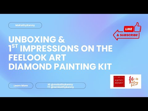 Unboxing video of the Christmas Kitten Wreath diamond painting kit, featuring premium flocked canvas, resin drills, and adorable festive kitten wreath artwork - FEELOOK Art