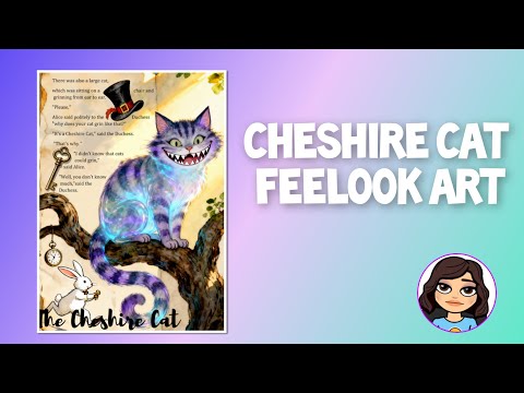 Unboxing video of The Cheshire Cat diamond painting kit, featuring premium flocked canvas, resin drills, and whimsical Wonderland-inspired artwork - FEELOOK Art