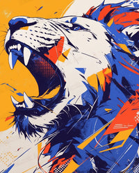 Roaring Lion Bold Pop Art Diamond Painting - FEELOOK Art
