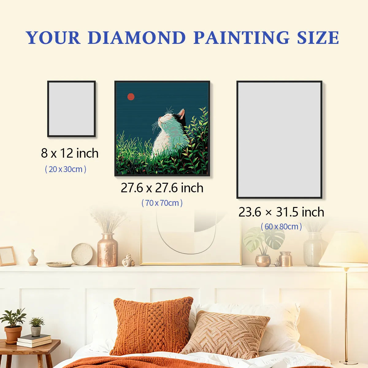 Silent Longing diamond painting size comparison chart - FEELOOK Art