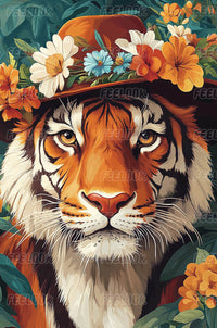 The King of the Forest diamond painting kit, showcasing the majestic lion with vibrant diamond painting gems that capture the essence of strength and nature.