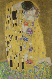 The Kiss 5D diamond painting with golden romance ornate patterns and shimmering AB drill brilliance - FEELOOK Art