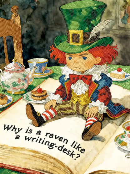 Finished The Mad Hatter diamond art showcasing sparkling details, rich colors, and a playful Wonderland-inspired illustration – FEELOOK Art