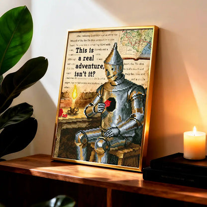 Whimsical display of Tin Man diamond art, evoking the tender adventure themes of the Wizard of Oz – FEELOOK Art