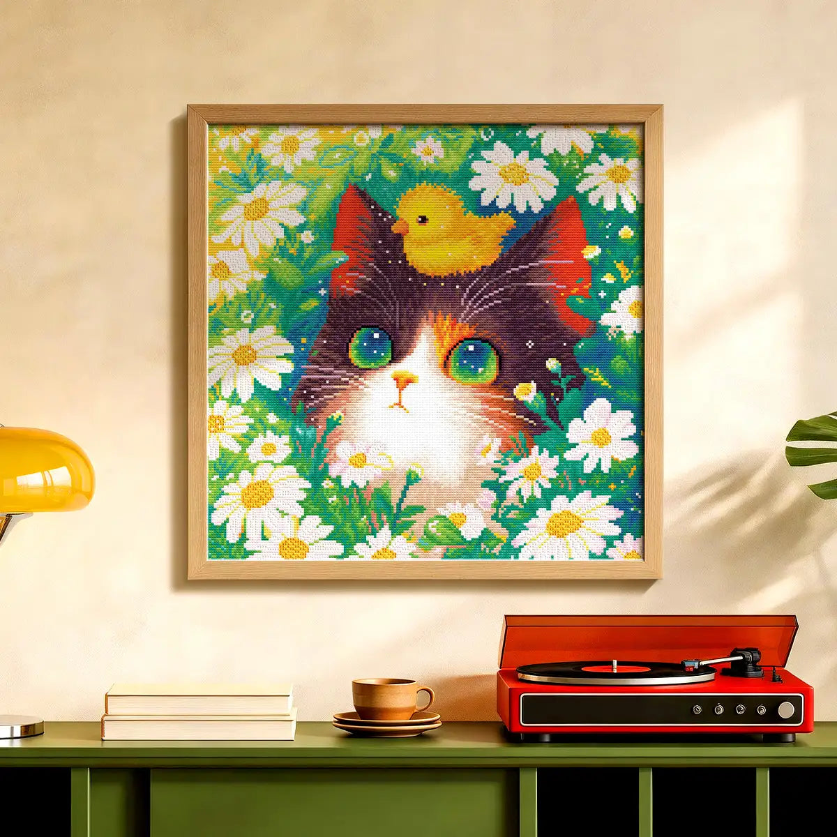 Top Friend diamond art kit styled for creators with soft colors, resin drills and bright floral details - FEELOOK Art