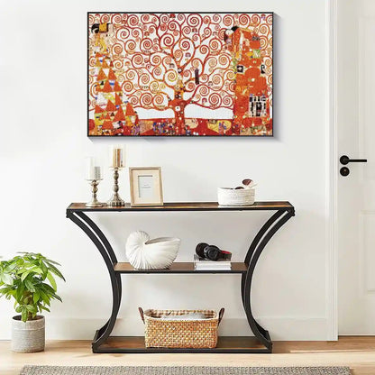 Tree of Life diamond artwork hanging in a meditation or yoga space.