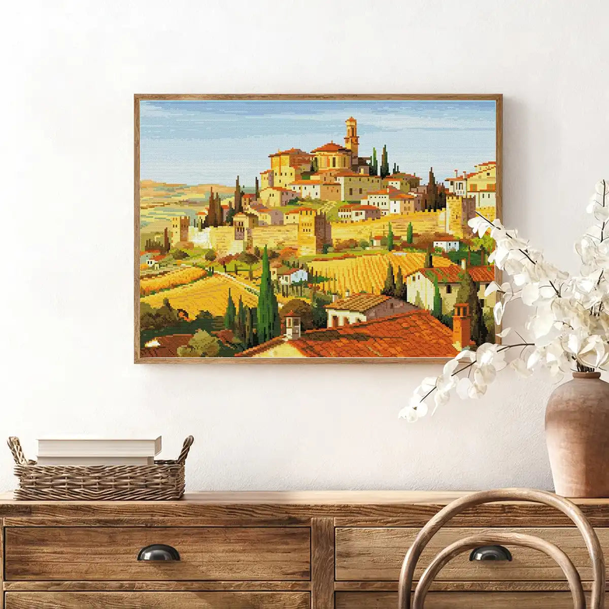 Tuscan Twilight diamond art adding warm golden charm to dining area inspired by Italian countryside – FEELOOK Art