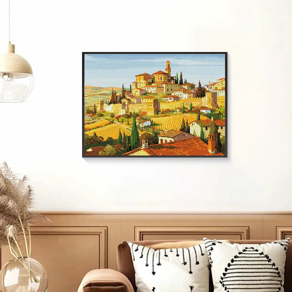 Tuscan Twilight diamond painting decorating living space with rustic Mediterranean sunset beauty – FEELOOK Art