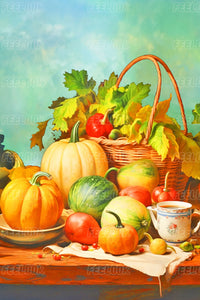 Vegetable diamond painting kit main image with colorful vegetables on white background